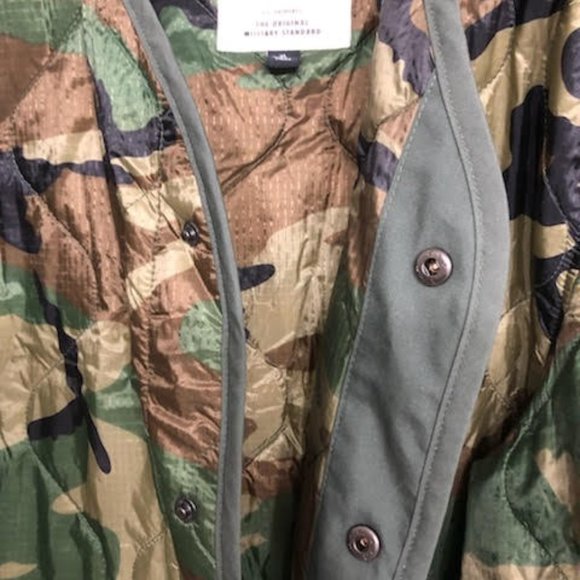 MENS ALPHA INDUSTRIES CAMO WOODLAND LINER JACKET - Picture 12 of 12
